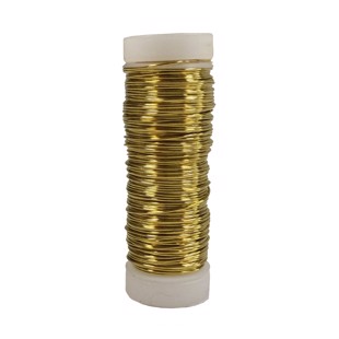 Koppartråd, Färgad 0,5mm, 25 m - Guld
