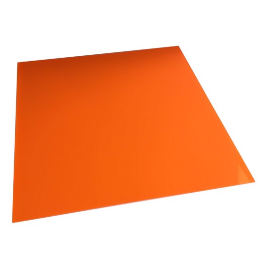 Akrylplastskiva 3,0x500x500 mm-Fl.Orange
