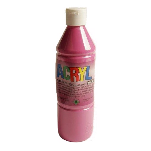 Acrylfärg Ljus Röd 0.5 ltr