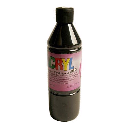 Acrylfärg Svart 0.5 ltr