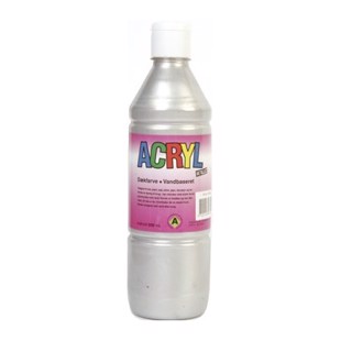 Acrylfärg Metallic Silver 0.5 ltr