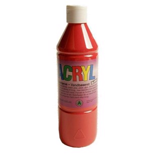 Acrylfärg Röd. 0.5 ltr