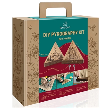 Träbränningsset – Nyckelbräda