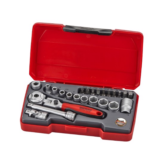 Hylsnyckelsats Teng Tools 1/4" 24 delar