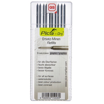 Blyertspennor stift Grafit 3,0 mm - 10 s