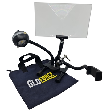 GloForce set med lampa, förstoringsglas och mobiltelefonhållare
