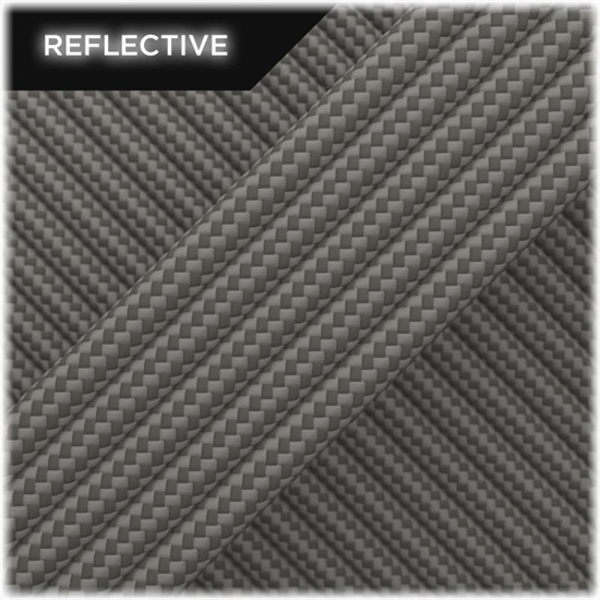 Paracord Reflex 10 m - Dark Grey Stripe